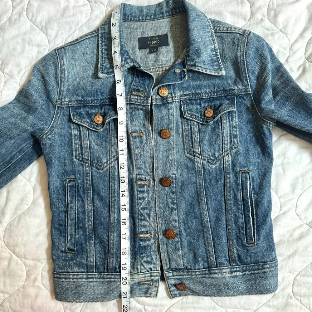 J. Crew ~ Classic Indigo Dark Denim Jean Jacket! - Picture 10 of 15